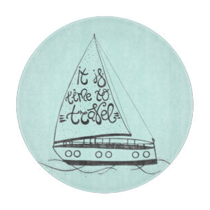 Es ist Zeit zu reisen Schneidebrett