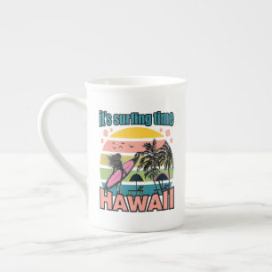 Es ist Zeit zu surfen - Hawaii Prozellantasse
