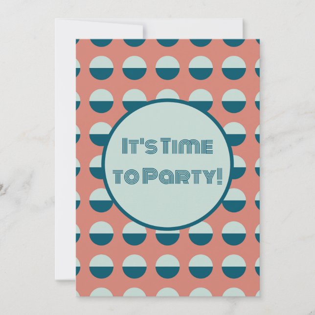 Es ist Zeit zum Party! Einladung (Vorderseite)