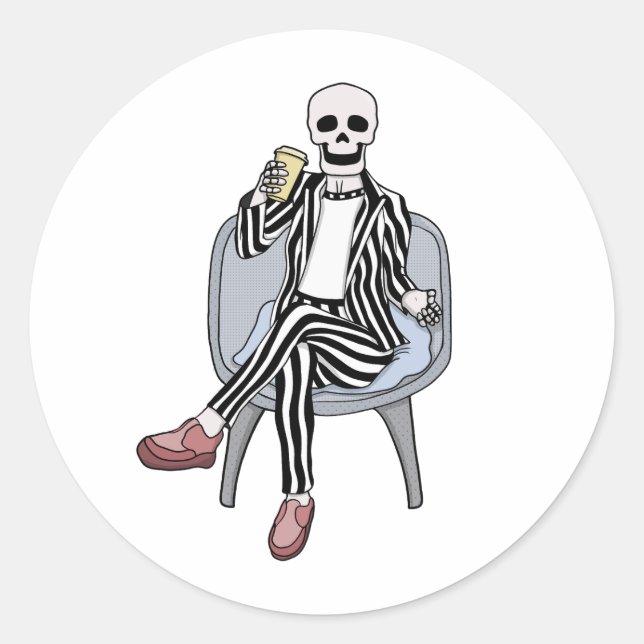 Es ist Zeit zum Party Runder Aufkleber (Vorderseite)