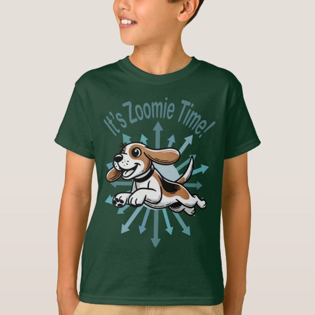 Es ist Zoomie Time Beagle T-Shirt (Vorderseite)