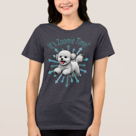 Es ist Zoomie Time Bichon Frise Tri-Blend Shirt