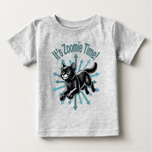 Es ist Zoomie Time Black Cat Baby T-shirt