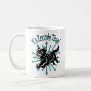 Es ist Zoomie Time Black Cat Kaffeetasse