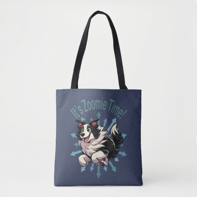Es ist Zoomie Time Border Collie (Vorderseite)