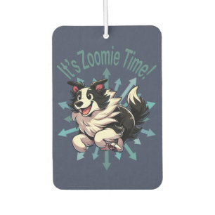 Es ist Zoomie Time Border Collie Autolufterfrischer