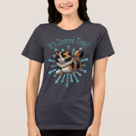 Es ist Zoomie Time Calico Cat Tri-Blend Shirt