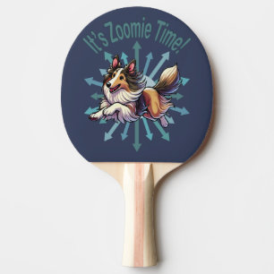 Es ist Zoomie Time Collie Tischtennis Schläger