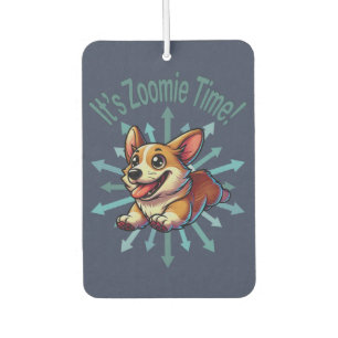Es ist Zoomie Time Corgi Autolufterfrischer