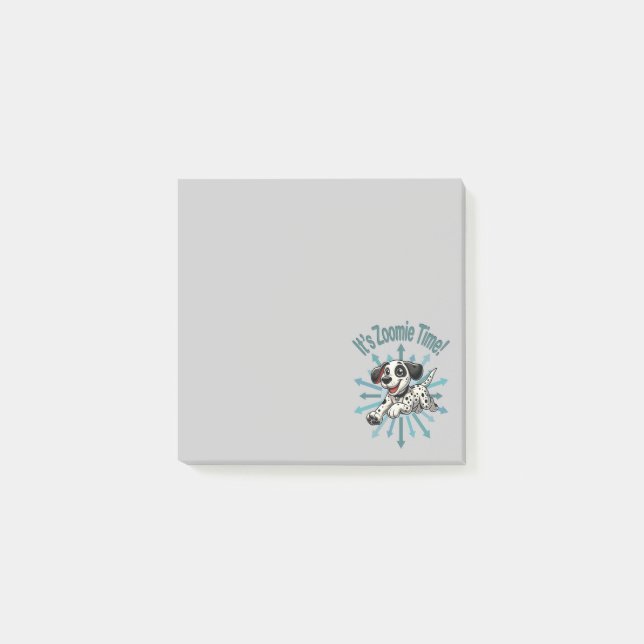 Es ist Zoomie Time Dalmatiner Post-it Klebezettel (Vorderseite)