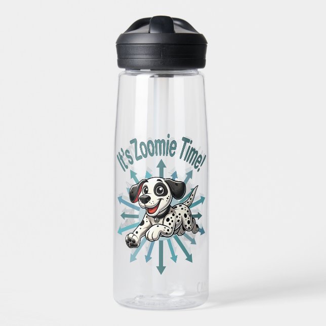 Es ist Zoomie Time Dalmatiner Trinkflasche (Vorne)