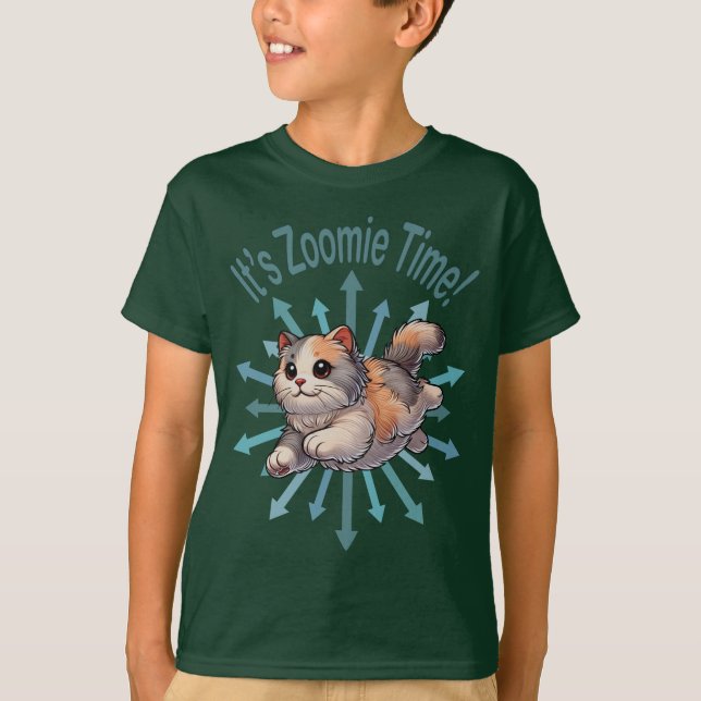Es ist Zoomie Time Dilute Calico Cat T-Shirt (Vorderseite)