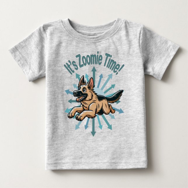 Es ist Zoomie Time German Shepherd Baby T-shirt (Vorderseite)