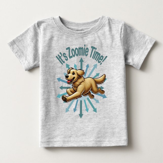 Es ist Zoomie Time Golden Retriever Baby T-shirt (Vorderseite)