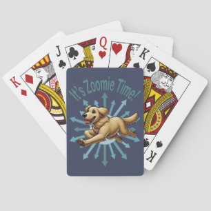 Es ist Zoomie Time Golden Retriever Spielkarten