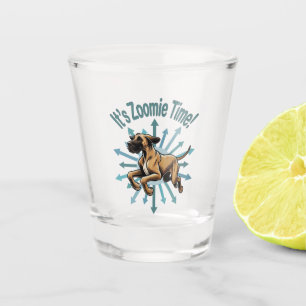 Es ist Zoomie Time Great Dane Schnapsglas