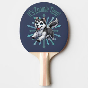 Es ist Zoomie Time Husky Tischtennis Schläger