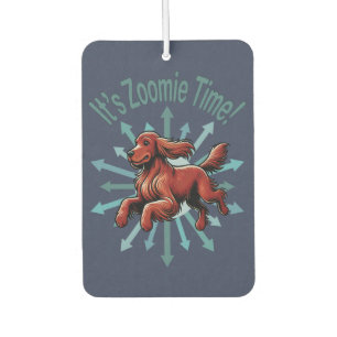 Es ist Zoomie Time Irish Setter Autolufterfrischer