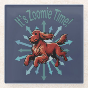 Es ist Zoomie Time Irish Setter Glasuntersetzer