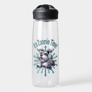 Es ist Zoomie Time Miniature Schnauzer Trinkflasche
