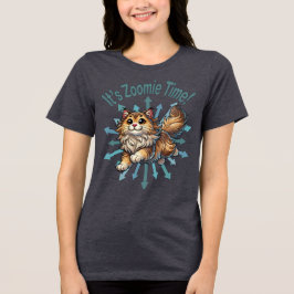 Es ist Zoomie Time Norwegische Waldkatze Tri-Blend Shirt