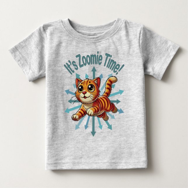 Es ist Zoomie Time Orange Tabby Cat Baby T-shirt (Vorderseite)