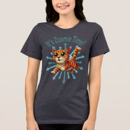 Es ist Zoomie Time Orange Tabby Cat Tri-Blend Shirt
