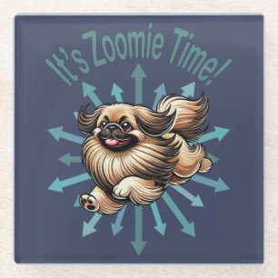 Es ist Zoomie Time Pekingese Glasuntersetzer