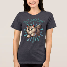 Es ist Zoomie Time Persian Cat Tri-Blend Shirt