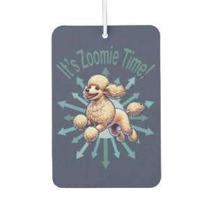 Es ist Zoomie Time Poodle Autolufterfrischer