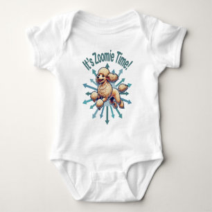 Es ist Zoomie Time Poodle Baby Strampler
