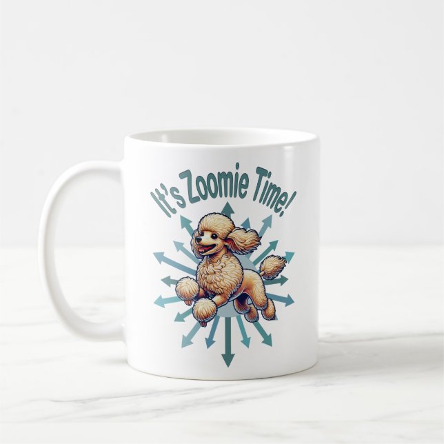 Es ist Zoomie Time Poodle Kaffeetasse (Links)