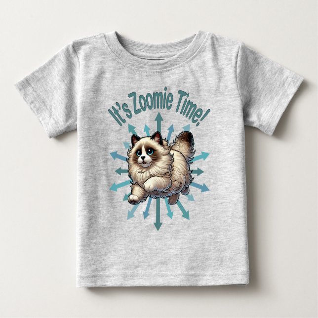 Es ist Zoomie Time Ragdoll Cat Baby T-shirt (Vorderseite)