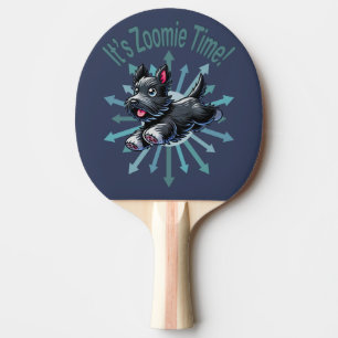 Es ist Zoomie Time Scottish Terrier Tischtennis Schläger