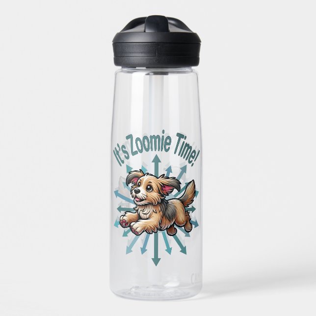Es ist Zoomie Time Small Mutt Trinkflasche (Vorne)