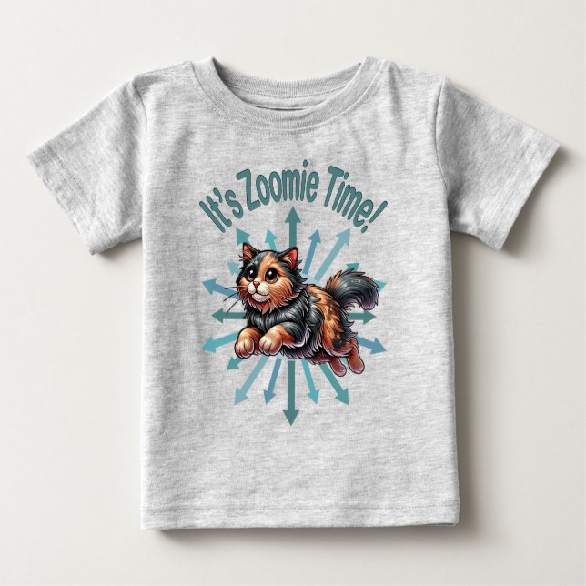 Es ist Zoomie Time Tortoise Muschel Cat Baby T-shirt (Vorderseite)