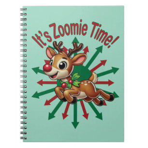 "Es ist Zoomie Time! Weihnachtsmann Notizblock