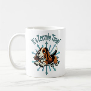 Es ist Zoomie-Zeit Basset Hound Kaffeetasse
