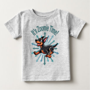 Es ist Zoomie-Zeit Dobermann Pinscher Baby T-shirt