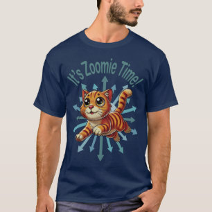 Es ist Zoomie-Zeit Orange Tabby-Katze T-Shirt