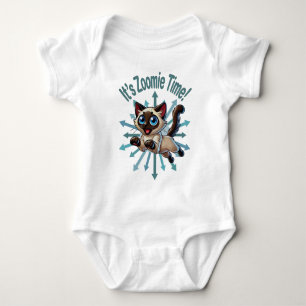 Es ist Zoomie Zeit Siamkatze Baby Strampler