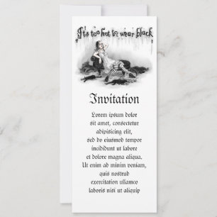 Es ist zu heiß, um Schwarz zu tragen Einladung