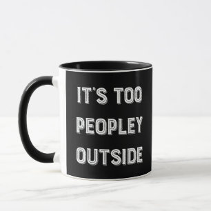 Es ist zu Leute draußen. Tasse