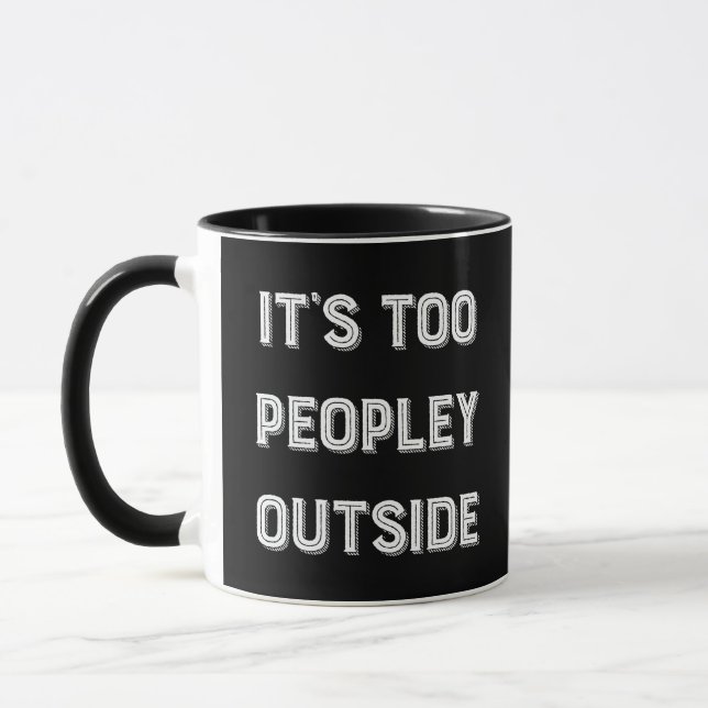 Es ist zu Leute draußen. Tasse (Links)
