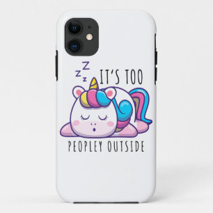 Es ist zu viele Leute außerhalb Unicorn Introverti Case-Mate iPhone Hülle