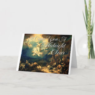 Es kam auf eine Weihnachtskarte um Mitternacht Feiertagskarte