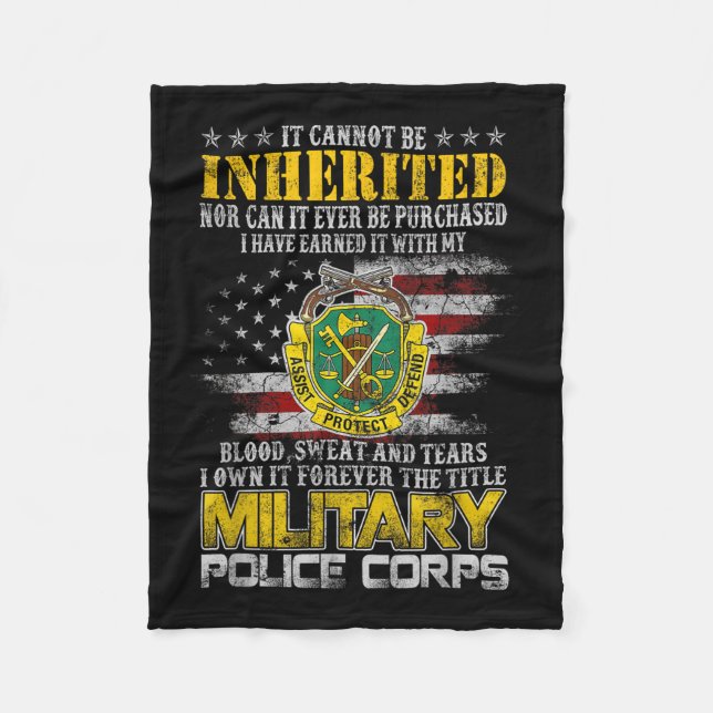 Es kann nicht als Militärlizenveteran erbt werden  Fleecedecke (Vorderseite)