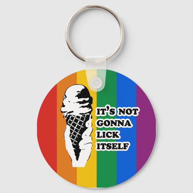 ES KANN NICHT SELBST LICKEN SCHLÜSSELANHÄNGER (Vorderseite)