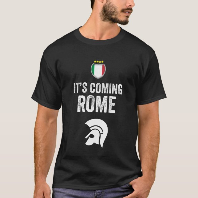 Es kommt der Fußballweltmeister von Rom T-Shirt (Vorderseite)