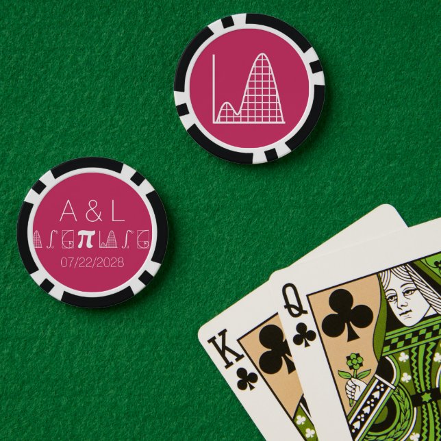 Es kommt in Himbeere hinzu Pokerchips (Pokertisch (doppelt))